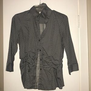 3/4 Black and White Blouse